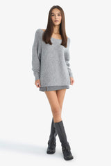 Regular Fit Boat Neck Knitted Sweater