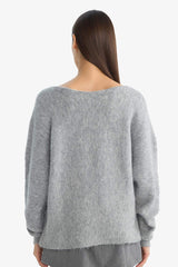 Regular Fit Boat Neck Knitted Sweater