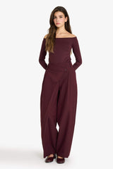 Boat Neck Long Sleeve Bodysuit