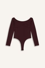 Boat Neck Long Sleeve Bodysuit
