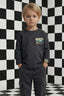 Oversize Loose Fit Crew Neck Printed Long Sleeve T-Shirt For Baby Boy