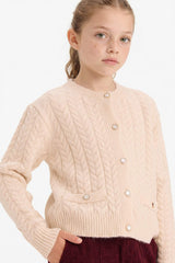 Girls Buttoned Cardigan