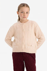 Girls Buttoned Cardigan