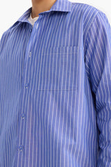 Boxy Fit Striped Long-Sleeve Shirt