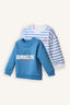 Oversize Wide Fit Crew Neck Printed 2-Piece Sweatshirt Set For Baby Boys