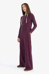 Wide-leg sweatpants with drawstring waist