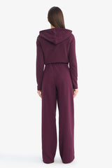 Wide-leg sweatpants with drawstring waist