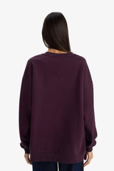 Oversize Loose Fit Crew Neck Printed Sweatshirt