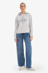 Regular Fit Half-Zip Printed Sweatshirt