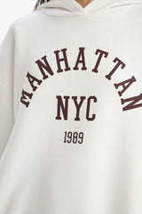 Relax Fit Hooded Printed Sweatshirt