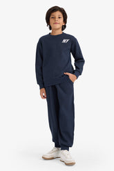Boys Two-Piece Set: Printed Sweatshirt and Sweatpants