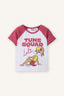 Looney Tunes Cropped Fit Crew Neck Ribbed Short Sleeve T-Shirt For Girls