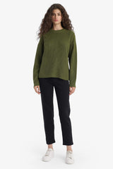 Regular Fit Crew Neck Selanik Fabric Basic Plain Knitwear Sweater