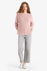 Regular Fit Crew Neck Selanik Fabric Basic Plain Knitwear Sweater