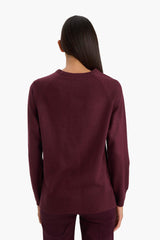 Relax Fit Crew Neck Basic Plain Knit Sweater