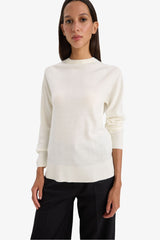 Relax Fit Crew Neck Basic Plain Knit Sweater