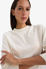 Relax Fit Crew Neck Basic Plain Knit Sweater