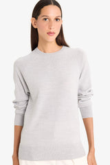 Relax Fit Crew Neck Basic Plain Knit Sweater