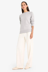 Relax Fit Crew Neck Basic Plain Knit Sweater