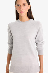 Relax Fit Crew Neck Basic Plain Knit Sweater
