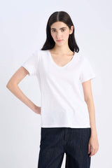 Regular Fit V Neck Basic Short Sleeve T-Shirt