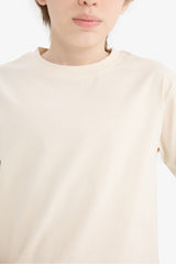 Boys Crew Neck Basic Plain Long Sleeve T-Shirt