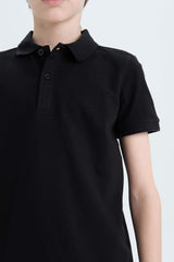 Boy Basic Pique Short Sleeve Polo T-Shirt