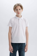 Boy Basic Pique Short Sleeve Polo T-Shirt