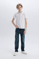 Boy Basic Pique Short Sleeve Polo T-Shirt