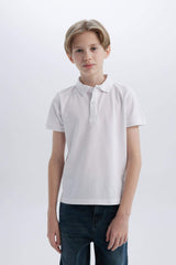 Boy Basic Pique Short Sleeve Polo T-Shirt