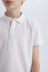 Boy Basic Pique Short Sleeve Polo T-Shirt