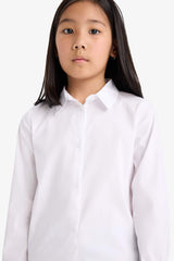 Girls Slim Fit Slim Cut Bengalin Long Sleeve Shirt