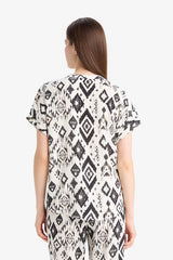 Regular Fit Crew Neck Printed Short Sleeve Shirt