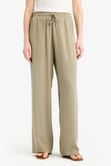 Viscose wide leg trousers with high waist Florida with pockets