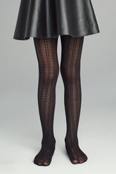 Black Pretty Decor Tights