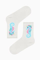 Girls Mint Unicorn Multicolored 4-Pack Socks