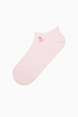 3 Pairs of Cotton Mini Flamingo Patterned Toe Seamless Ankle Socks