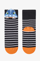 Boys Angry Dino Cotton 4-Pack Ankle Socks