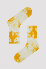 Lemon Tie Dye Socket Socks