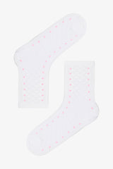 Colorful Girls Polka Dot Cotton 4-Pack Ankle Socks