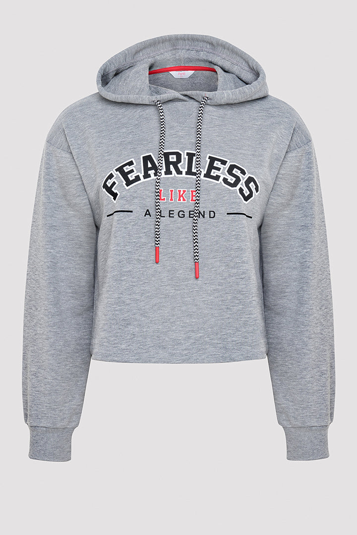 Fearless Grey Sweatshirt - Seren Ay Çetin Collection