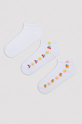 Flower Fruit 3in1 Liner Socks
