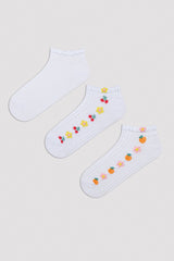 Flower Fruit 3in1 Liner Socks