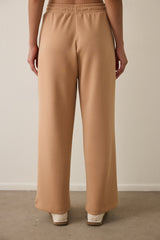 Gray Modal Straight Leg High Waist Front Pocket Trousers