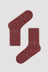 Burgundy Thick Boot Socks