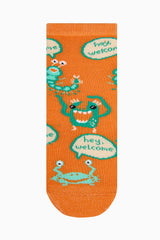 Boys Astro Dino Multicolored 4-Pack Ankle Socks