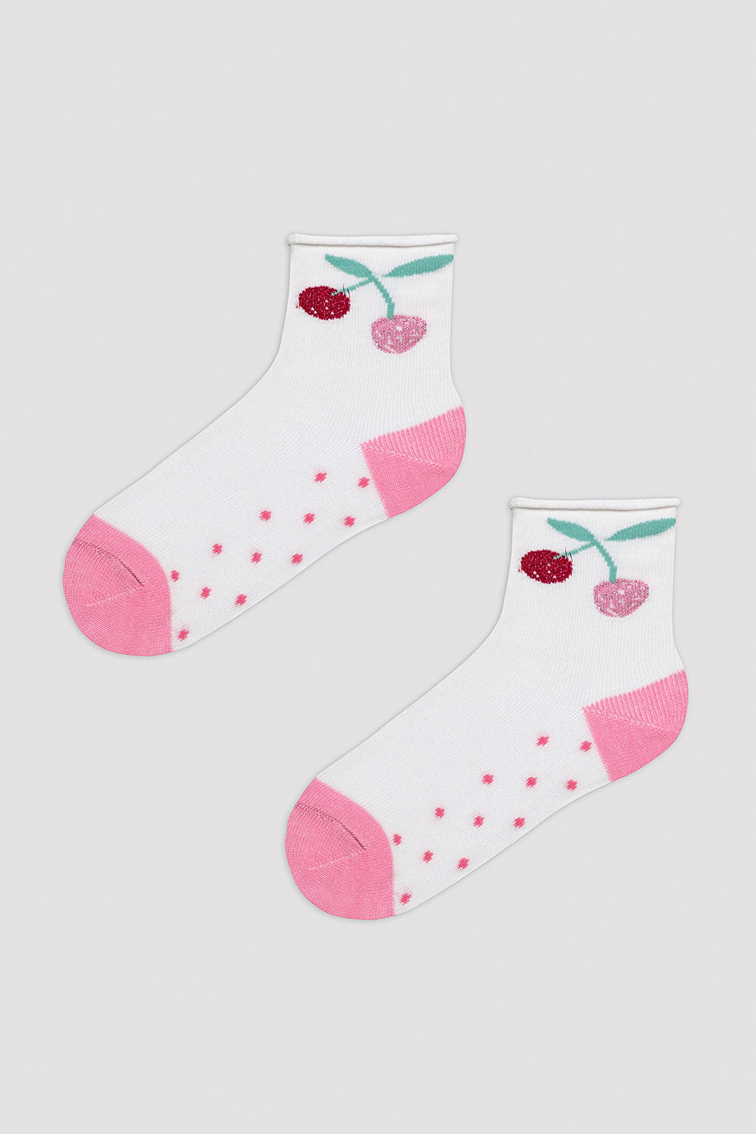 Girls Strawberry 3-Piece Socks