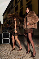 Black Snake Pattern Fishnet Tights