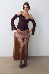 Black Snake Pattern Fishnet Tights