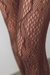 Black Snake Pattern Fishnet Tights